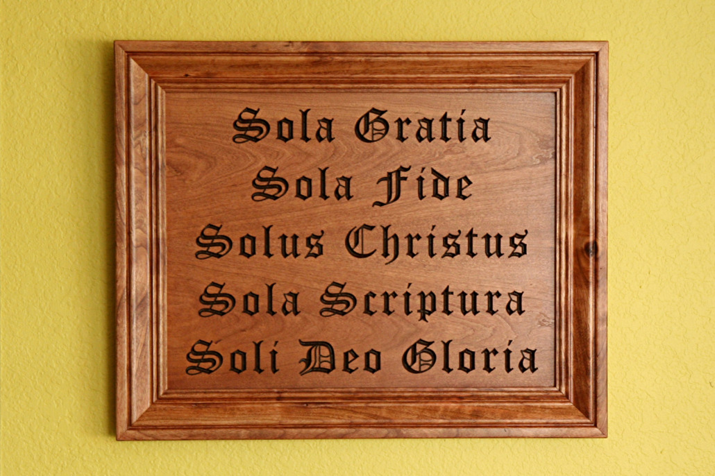 Sola scriptura solus christus sola gratia sola fide soli deo gloria
