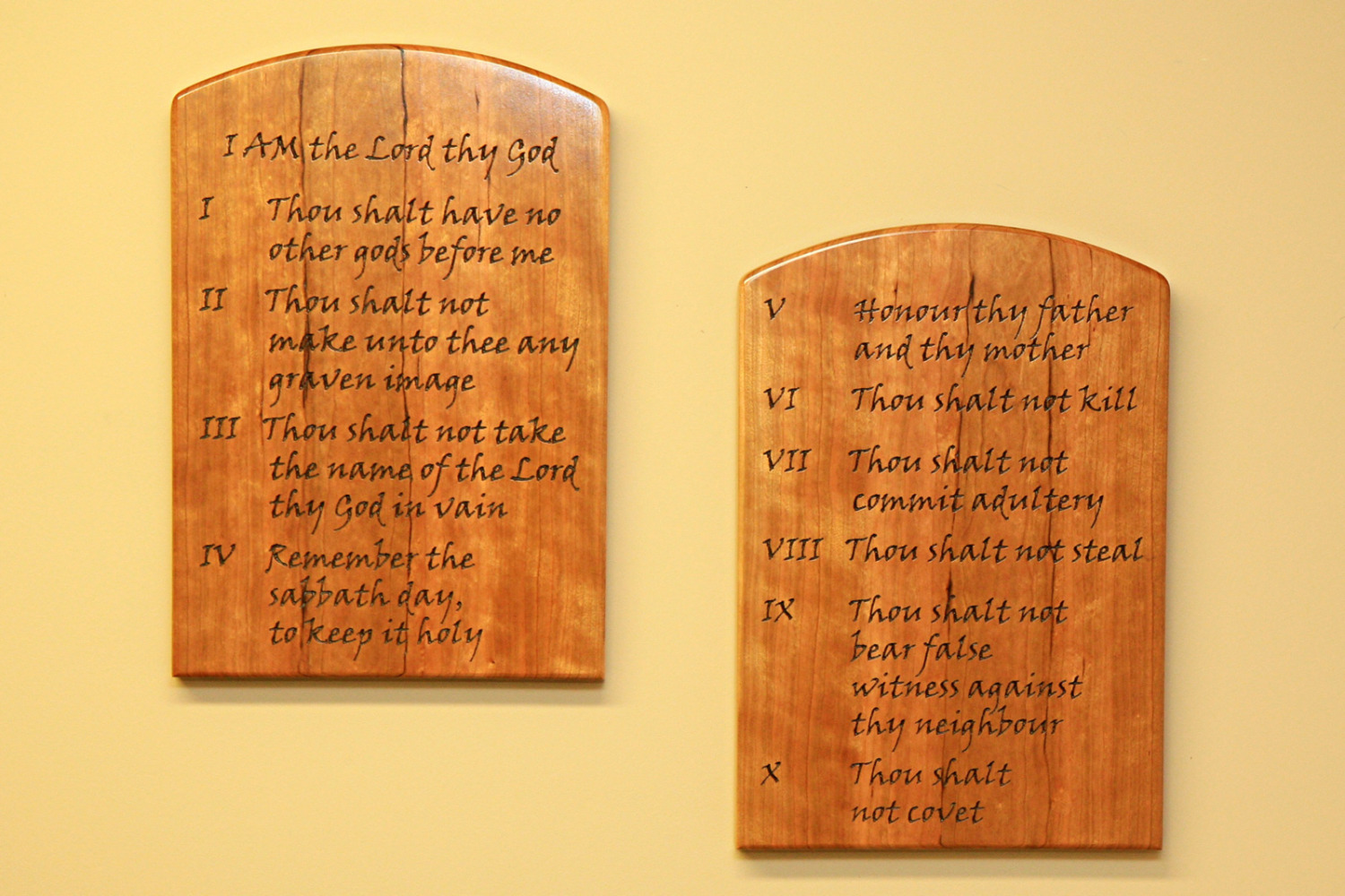 Ten Commandments Tablets Gathering Wood