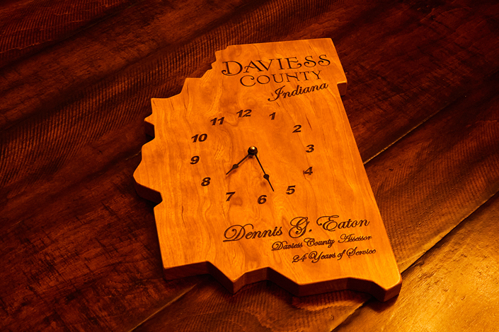 Daviess County Shaped Wall Clock