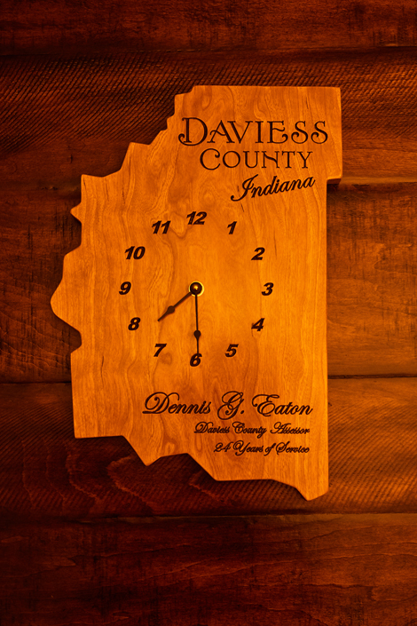 Daviess County Shaped Wall Clock